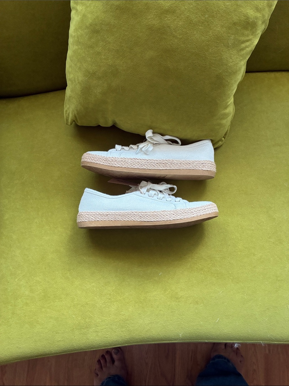 Tommy Bahama White Canvas Lace-Up Espadrilles - Picture 3 of 4